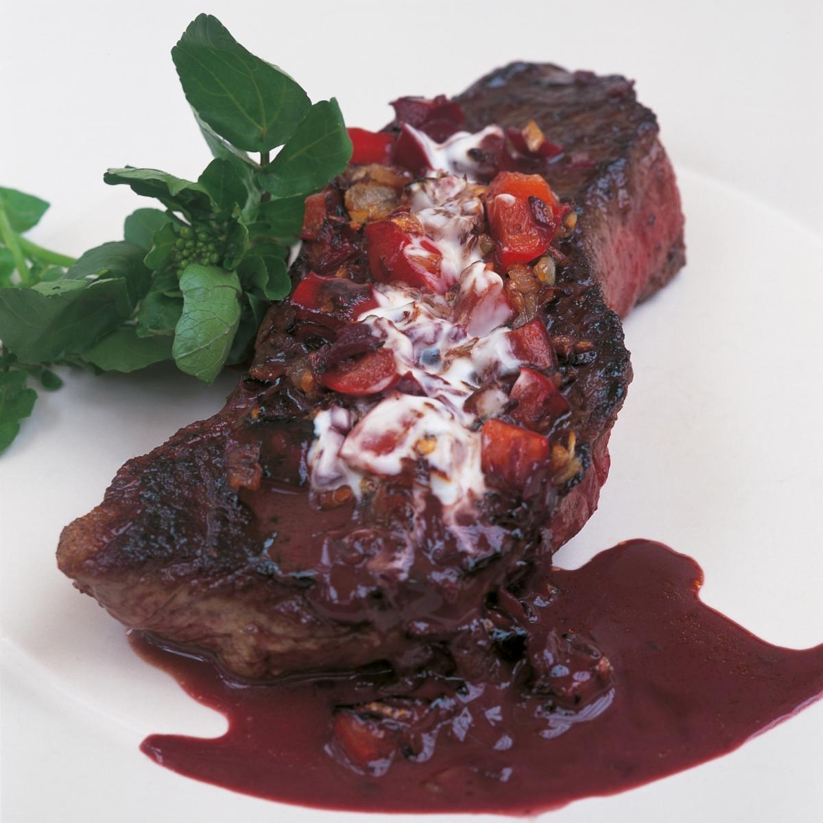 Entrecote Steak with Creme Fraiche and Cracked Pepper Sauce | Recipes ...