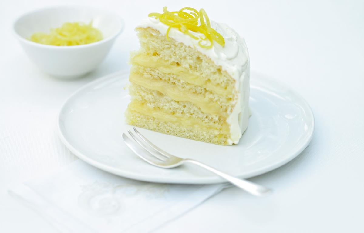 A picture of Cake of the Week: Iced Lemon Curd Layer Cake