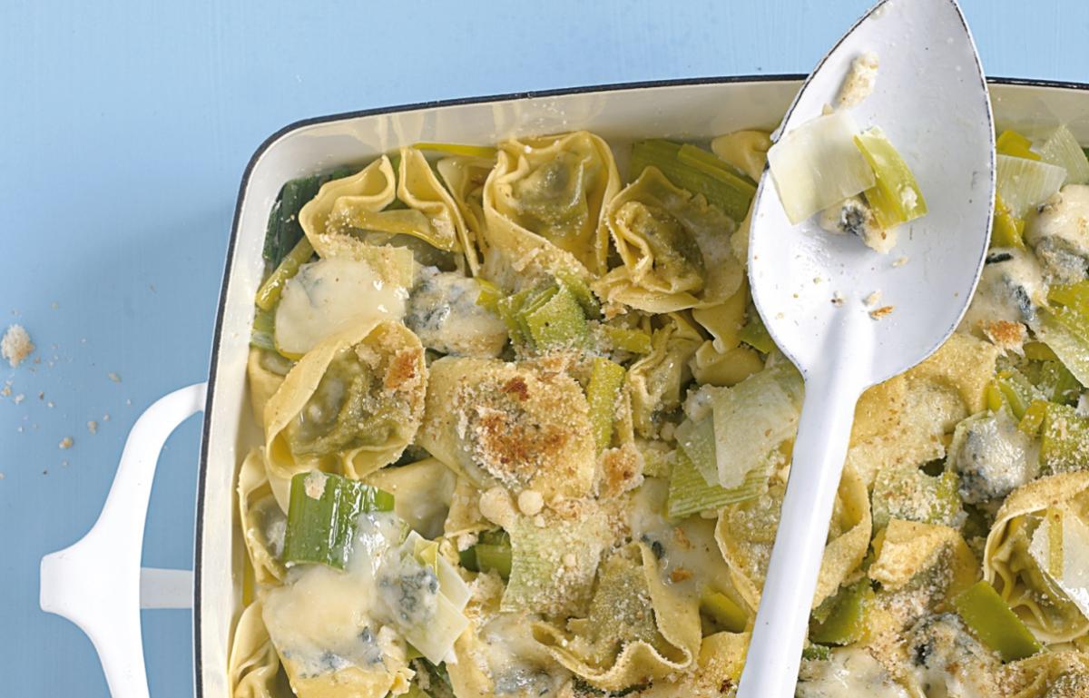 Spinach Tortelloni with Leeks and Gorgonzola | Recipes | Delia Online