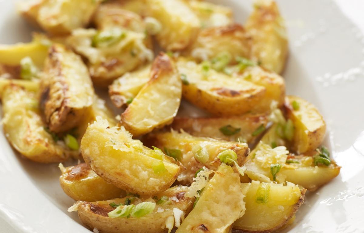 A picture of Delia's Jacket Potato Wedges with Melting Cheese and Spring Onion recipe