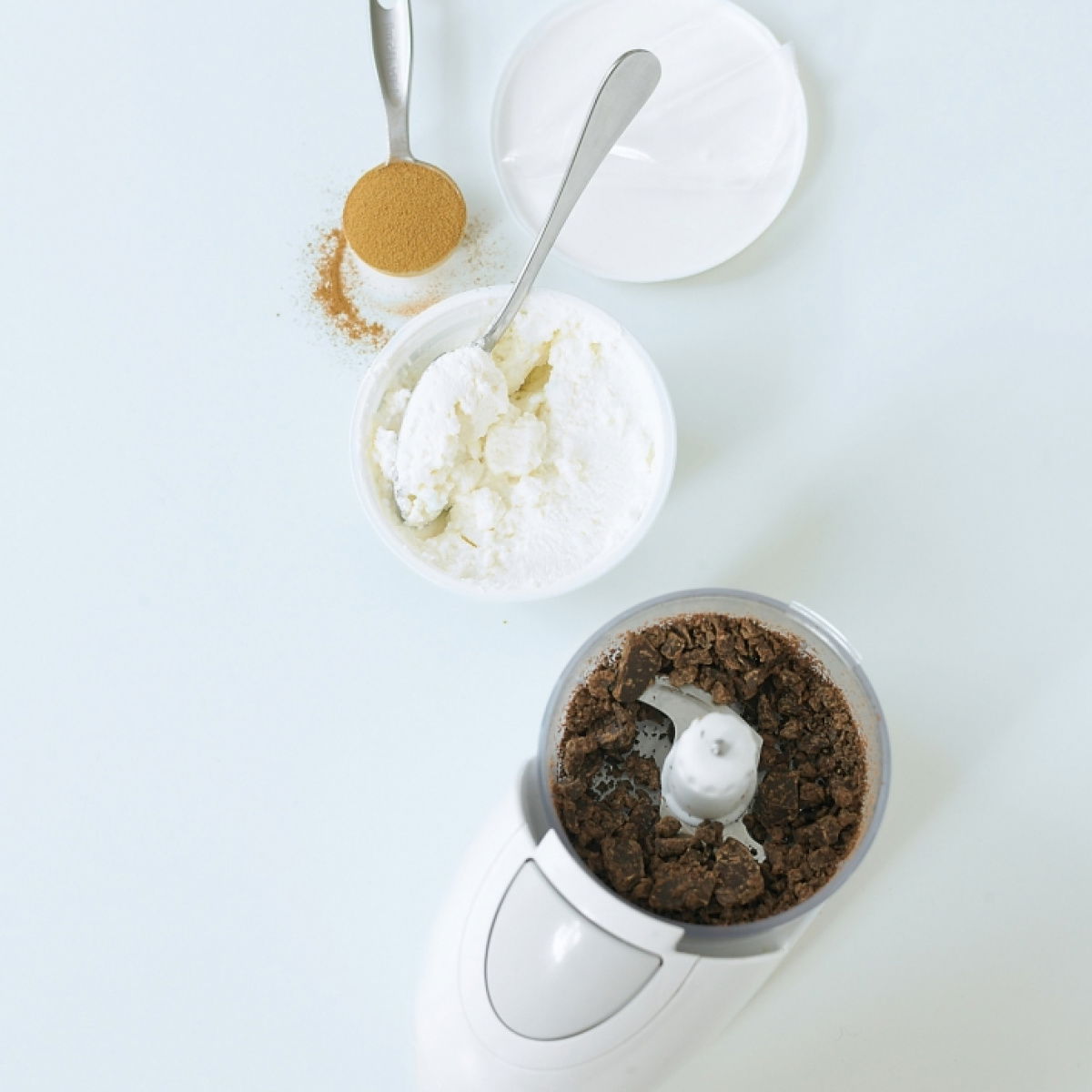 Cheat chocolate ricotta mousse