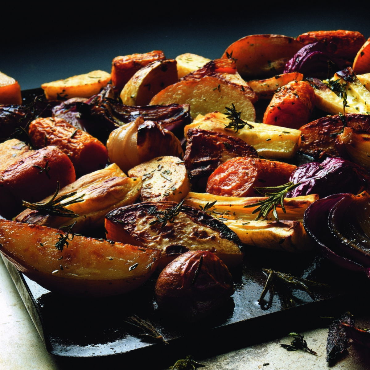 Winter roasted roots with herbs