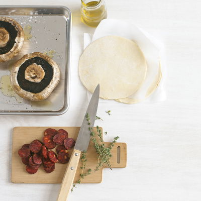 A picture of Delia's Portabello Mushroom, Chorizo and Thyme Magic Tarts recipe