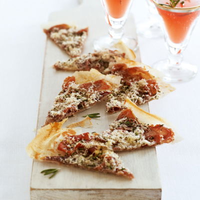 A picture of Delia's Parma Ham, Pecorino and Rosemary Crisps recipe