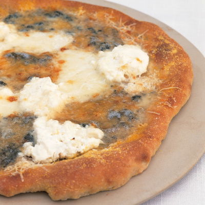 A picture of Delia's Quattro Formaggio (Four Cheese) Pizza recipe