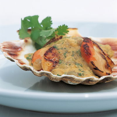A picture of Delia's Shaun Hill's Sautéed Scallops with Lentil Sauce recipe