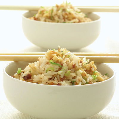 A picture of Delia's Stir-fried Rice with Egg and Spring Onions recipe