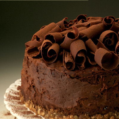 A picture of Delia's Chocolate Mascarpone Cheesecake with Fruit and Nuts served with Creme Fraiche recipe