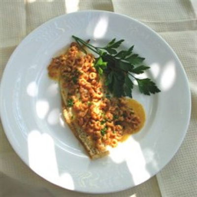 A picture of Delia's Grilled Plaice Fillets with Shrimp Sauce recipe